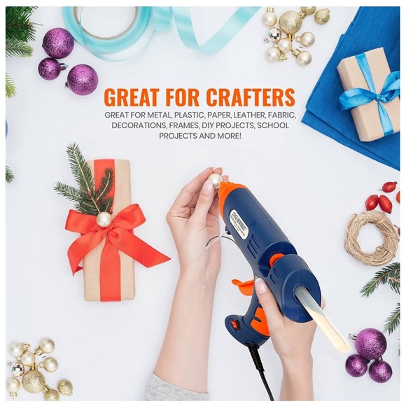 Full Size Hot Glue Gun Kit Dual High Temp Large Glue Gun with 15 Glue Sticks NEW - Picture 5 of 6